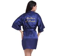 PythJooh Women's Satin Kimono Robes Bridal Party Robes for Brides and Bridesmaid, Maid of Honor, Mother of the Bride Wedding Party Getting Ready Short Robes S-2XL