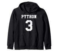 Python 3 College Sports Design for Programmers & Developers Zip Hoodie