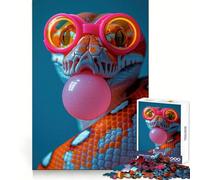Python Bubblegum 1000 Piece Jigsaw Puzzles for Teenagers Jigsaw Mind Game Toy Home Enjoy Neat Cut Perfect Present (38x26cm)