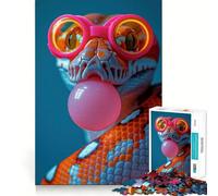 Python Bubblegum 1000 Piece Jigsaw Puzzles for Teenagers Jigsaw Mind Game Toy Home Enjoy Neat Cut Perfect Present (38x26cm)