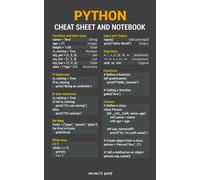 Python Cheat Sheet and Notebook: An At a Glance Python Cheat Sheet and Notebook, 5x8, College Ruled 120 pages