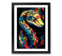 Python Constructivism Framed Print | A2 Black Framed Wall Art | Ready to Hang | Modern Historical Picture | Living Room Bedroom Lounge Office