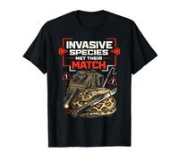Python Hunting Burmese Snake Hunter Everglades Removal Value Graphic T-Shirt, Men, Black, S