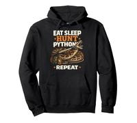 Python Hunting Eat Sleep Hunt Pythons Repeat Everglades Pullover Hoodie