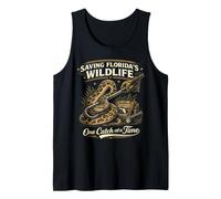 Python Hunting Florida Everglades Snake Catcher Wildlife Tank Top