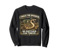 Python Hunting I Track The Invasive So Natives Can Thrive Sweatshirt