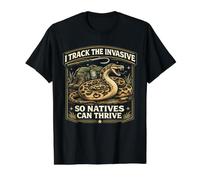 Python Hunting I Track The Invasive So Natives Can Thrive Value Graphic T-Shirt, Men, Black, L