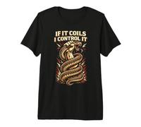 Python Hunting If It Coils I Control It Snake Catcher Premium T-Shirt