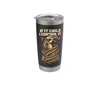 Python Hunting If It Coils I Control It Snake Catcher Stainless Steel Insulated Tumbler