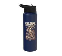 Python Hunting If It Coils I Control It Snake Catcher Stainless Steel Insulated Water Bottle