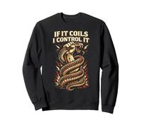 Python Hunting If It Coils I Control It Snake Catcher Sweatshirt