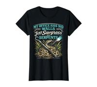 Python Hunting My Office is Just Sawgrass and Serpents Value Graphic T-Shirt, Women, Black, XS