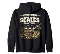 Python Hunting My Weekends Have More Scales Zip Hoodie