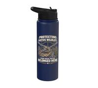 Python Hunting Protecting Native Wildlife from Invaders Stainless Steel Insulated Water Bottle