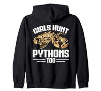 Python Hunting Snake Hunter Hunting Girls Hunt Python Hunter Zip Hoodie