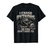 Python Hunting Snake with Rifle Scope Paint Splatter Value Graphic T-Shirt, Men, Black, L