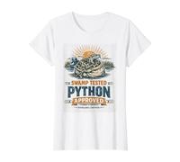 Python Hunting Swamp Tested Everglades Certified Value Graphic T-Shirt, Women, White, S