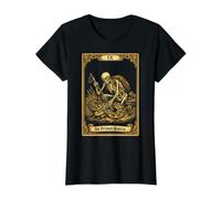 Python Hunting Tarot Card Skeleton Snake Catcher Everglades Value Graphic T-Shirt, Women, Black, S
