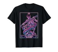 Python Hunting Tarot Card Skeleton Snake Catcher Value Graphic T-Shirt, Men, Black, S