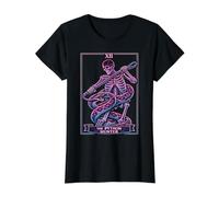 Python Hunting Tarot Card Skeleton Snake Catcher Value Graphic T-Shirt, Women, Black, S