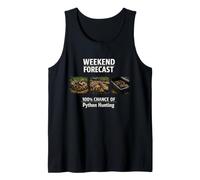 Python Hunting Weekend Forecast 100% Chance Snake Hunter Tank Top