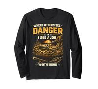 Python Hunting Where Others See Danger I See A Job Done Long Sleeve T-Shirt