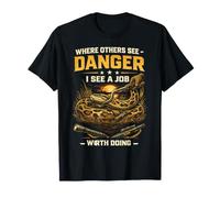 Python Hunting Where Others See Danger I See A Job Done T-Shirt