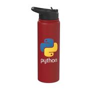 Python, Interpreted Programming Language for Software Coders Stainless Steel Insulated Water Bottle