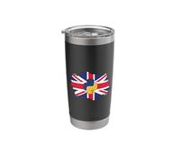 Python Logo - UK Flag Stainless Steel Insulated Tumbler