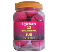 Python (Pink) Racquetballs (Super Fast w/Optimal Visibility)(Value Pack - 12 Ball Jug)