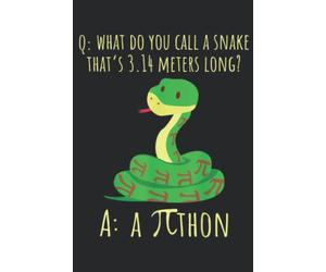 Python Pithon Pi Symbol Funny Math Teacher Pi Day: Daily Planner Notepad To Do Schedule, Medium 6x9 Inches, 120 Pages, Printed Cover