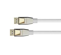 Python Premium DisplayPort 2.0 Cable - 3 m - 54 Gbit/s, UHBR 13.5-4K @ 240Hz / 8K @ 60Hz - Copper Conductor - Nylon Braided - White