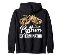 Python Removal Technician Snake Hunter Python Hunting Zip Hoodie