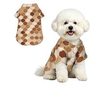Python Scale Geo L Pet Hawaiian Shirt for Small Dogs-Cute Summer Beach Outfit for Puppy, Soft Breathable Cat Clothes with Buttons