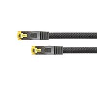 Python Series Ethernet LAN Patch Cable with RNS latch protection and Nylon Mesh black black 1,5 m