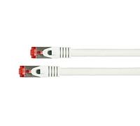 Python Series Ethernet LAN Patch Cable with RNS latch protection and Nylon Mesh white White 0.5 m