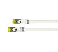Python Series Ethernet LAN Patch Cable with RNS latch protection and Nylon Mesh white White 5 m