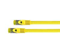 Python Series Ethernet LAN Patch Cable with RNS latch protection and Nylon Mesh yellow yellow 0.5 m