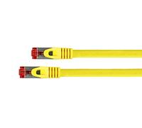 Python Series Ethernet LAN Patch Cable with RNS latch protection and Nylon Mesh yellow yellow 1,5 m