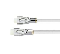 Python Series PREMIUM High-Speed HDMI Connection Cable with Ethernet - 4K2K / UHD/Ultra HD @ 60 Hz - HDMI 2.0 - Copper Conductor, 3D, Triple Shielded, Nylon Braid, White, 0.5 m / 50 cm