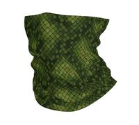 Python Skin Colors Snake Abstract Camo Green Headscarf 26X30Cm Quick Drying Neck Scarf Novelty Face Cover For Running Outdoor Tennis