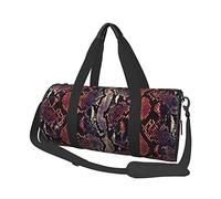 Python Skin Snake Pattern Travel Duffel Bag Large Sports Gym Bag Multifunction Overnight Bag for Men Women