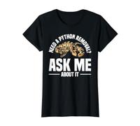 Python Slayer Control Tech Specialist Ask Me Python Hunting Value Graphic T-Shirt, Women, Black, S