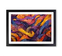 Python Snake Colour Field Framed Print | A2 Black Framed Wall Art | Ready to Hang | Modern Nature Picture | Living Room Bedroom Lounge Office