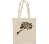 Python Snake Photography Natural Cotton Tote Bag White