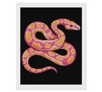 Python Snake Pinkcolor Diamond Art Kits Accessories Full Square Drill 5D Painting Craft Home Wall Decor
