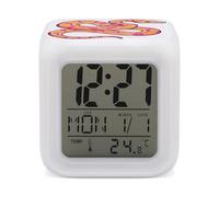 Python Snake Pinkcolor Digital Alarm Clock Printing Bedside Decor 7 Color Changing Night Light