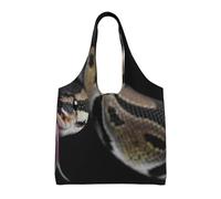 Python Snake,Reusable Tote Bags Grocery Bags Large Capacity Canvas Shopping Shoulder bag