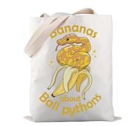 Python Snake Tote Bag Bananas About Ball Pythons Tote Bag Herpetology Tote Bag Snake Lover Gift (Ball Pythons TOTE)