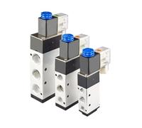 PYTNGWEAC 1PCS 4V210-08/4V310-10/4V410-15 2 Position 5 Port Five Way Control Electromagnetic Air Valve DC12V DC24V AC110V AC220V.